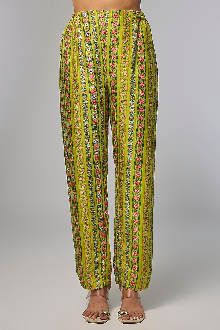 Yellow Velvet Embellished Kurta Set by Soup by Sougat Paul at Pernia's Pop Up Shop