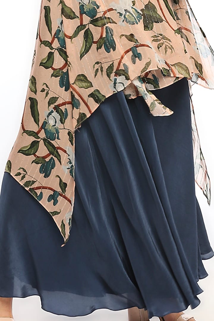 Peach Printed Kurta Set by Soup by Sougat Paul at Pernia's Pop Up Shop