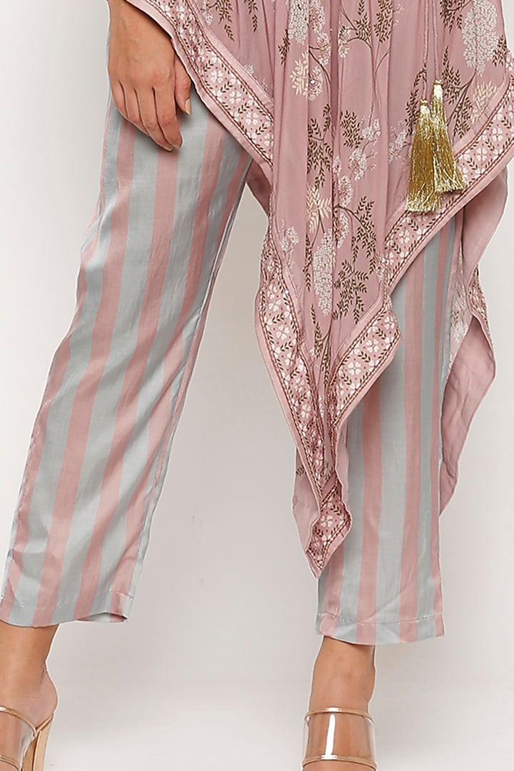 Grey Printed Pant Set by Soup by Sougat Paul at Pernia's Pop Up Shop