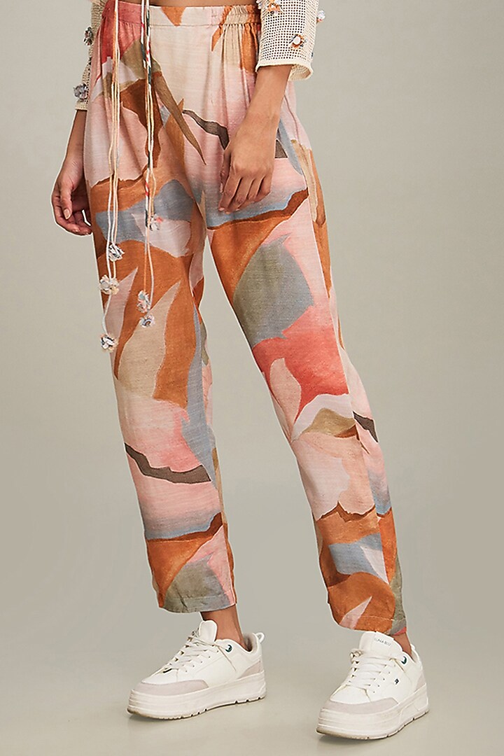 Off-White Handloom Net Printed & Embellished Jacket Set by Soup by Sougat Paul at Pernia's Pop Up Shop