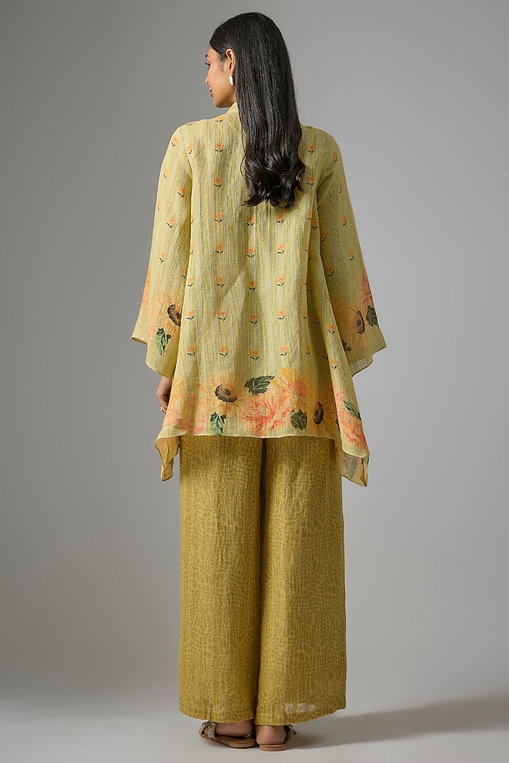 Green Cotton Embellished & Digital Printed Co-Ord Set by Soup by Sougat Paul at Pernia's Pop Up Shop