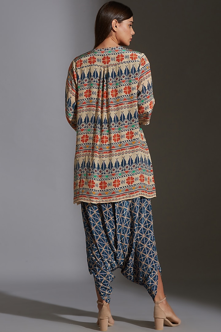 Multi Colored Printed Dhoti Jumpsuit by Soup by Sougat Paul at Pernia's Pop Up Shop