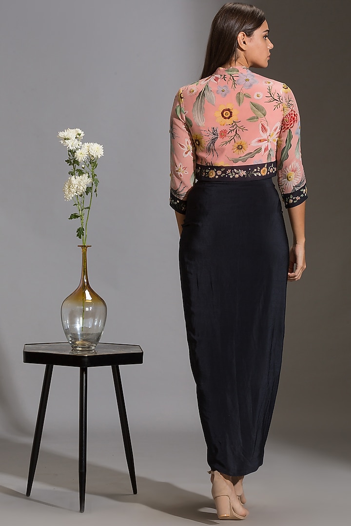 Green & Blush Pink Skirt Set by Soup by Sougat Paul at Pernia's Pop Up Shop