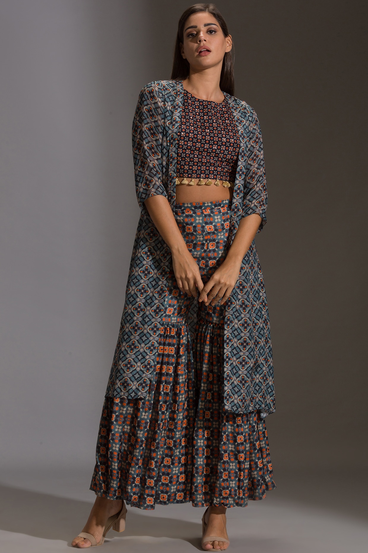 Embroidered long hotsell jackets for kurtis