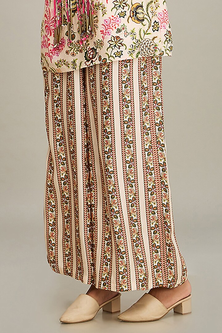 Beige Chanderi Embellished Kurta Set by Soup by Sougat Paul at Pernia's Pop Up Shop