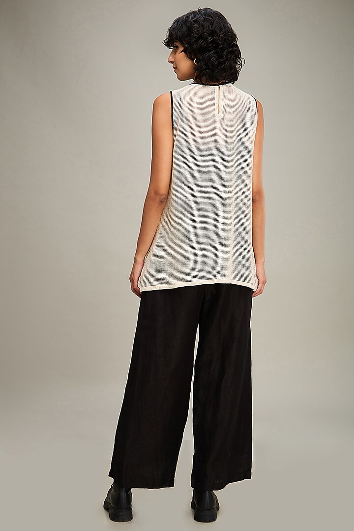 Black Chanderi Applique Embroidered Co-Ord Set by Soup by Sougat Paul at Pernia's Pop Up Shop