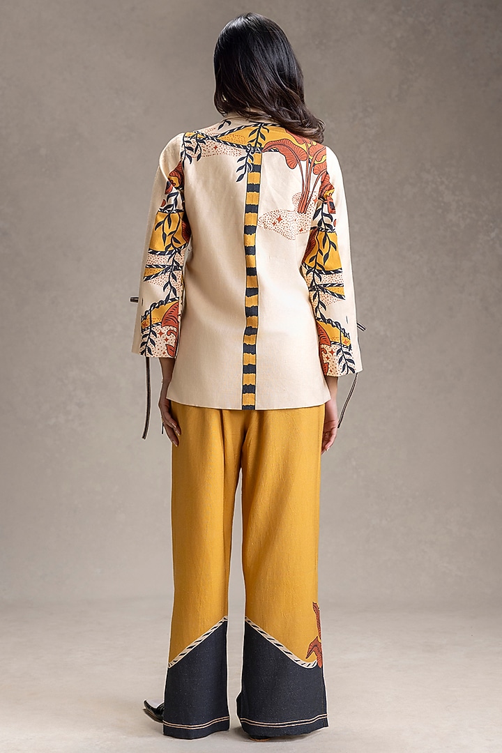 Beige Cotton Printed Co-Ord Set by Soup by Sougat Paul at Pernia's Pop Up Shop
