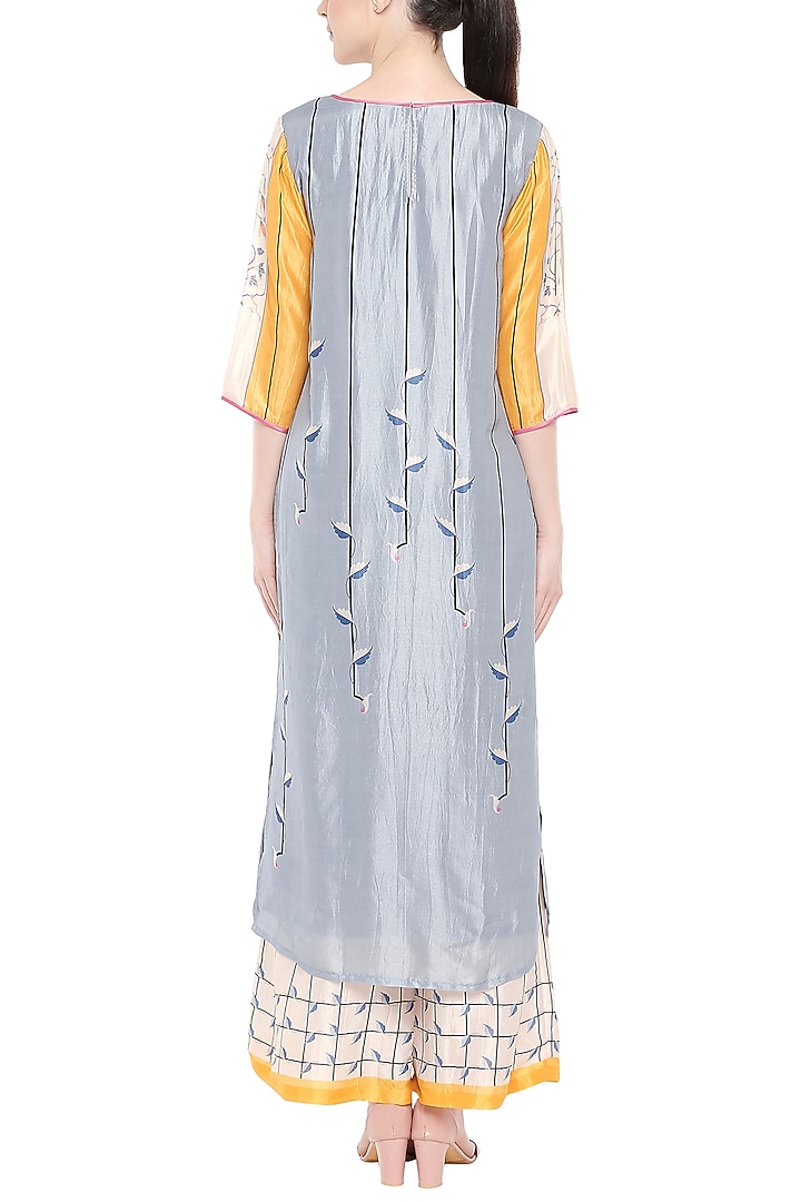 Multi Colored Embroidered Kurta With Palazzo Pants by Soup by Sougat Paul at Pernia's Pop Up Shop