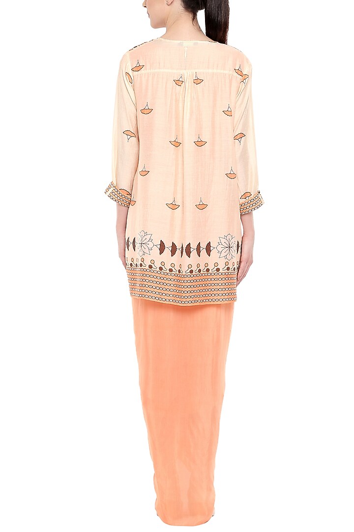 Coral Jumpsuit With Jacket by Soup by Sougat Paul at Pernia's Pop Up Shop