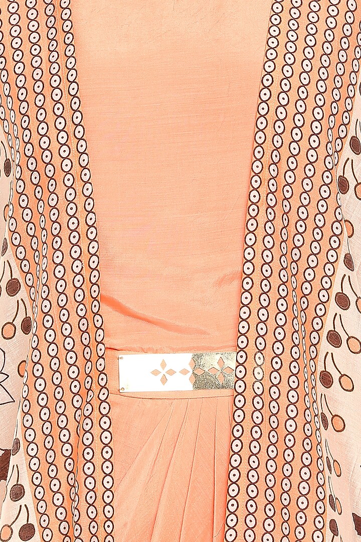 Coral Jumpsuit With Jacket by Soup by Sougat Paul at Pernia's Pop Up Shop