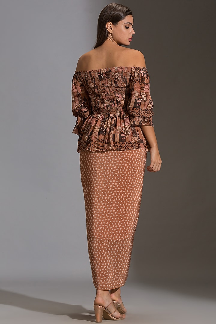 Pink Printed Dhoti Skirt Set by Soup by Sougat Paul at Pernia's Pop Up Shop