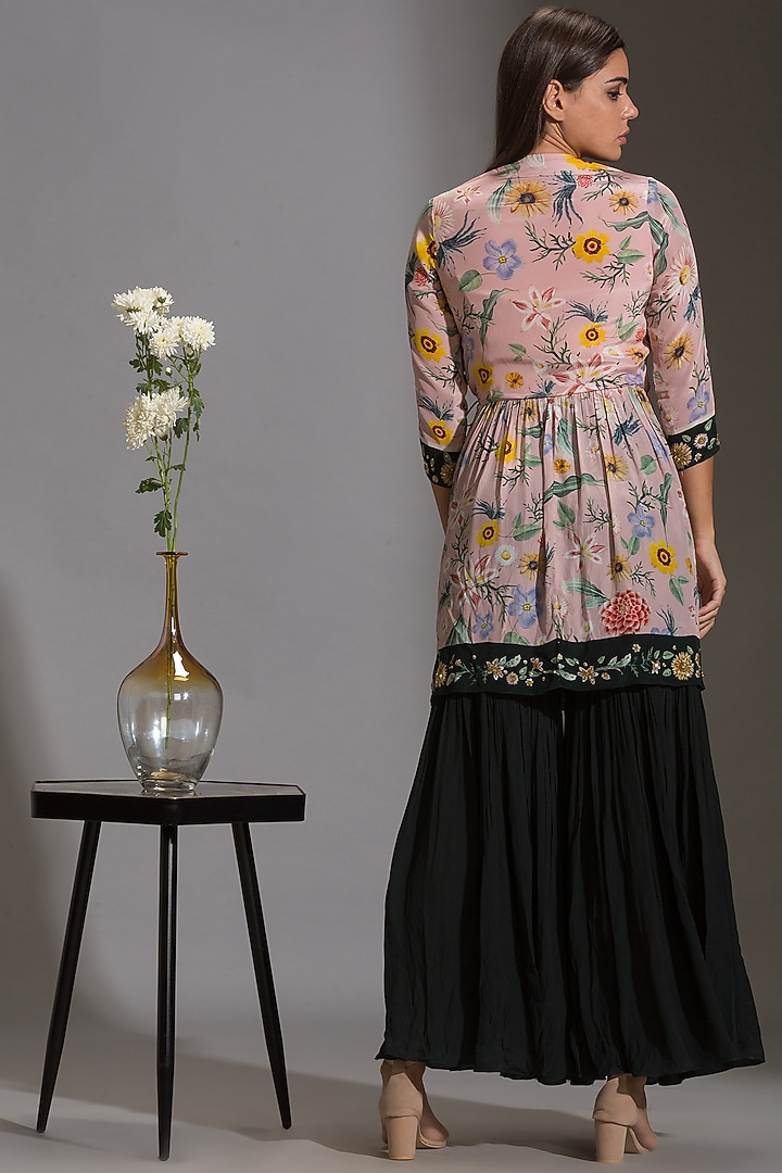 Blush Pink Printed Kurta Set by Soup by Sougat Paul at Pernia's Pop Up Shop