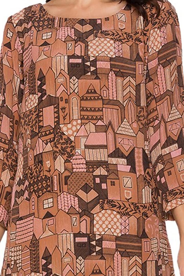 Beige Printed Kurta Set by Soup by Sougat Paul at Pernia's Pop Up Shop