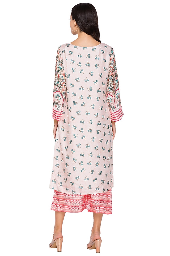 Blush Pink Printed Kurta Set by Soup by Sougat Paul at Pernia's Pop Up Shop