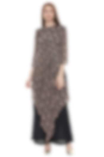 Persian Blue & Off White Embroidered Kurta Set by Soup by Sougat Paul at Pernia's Pop Up Shop