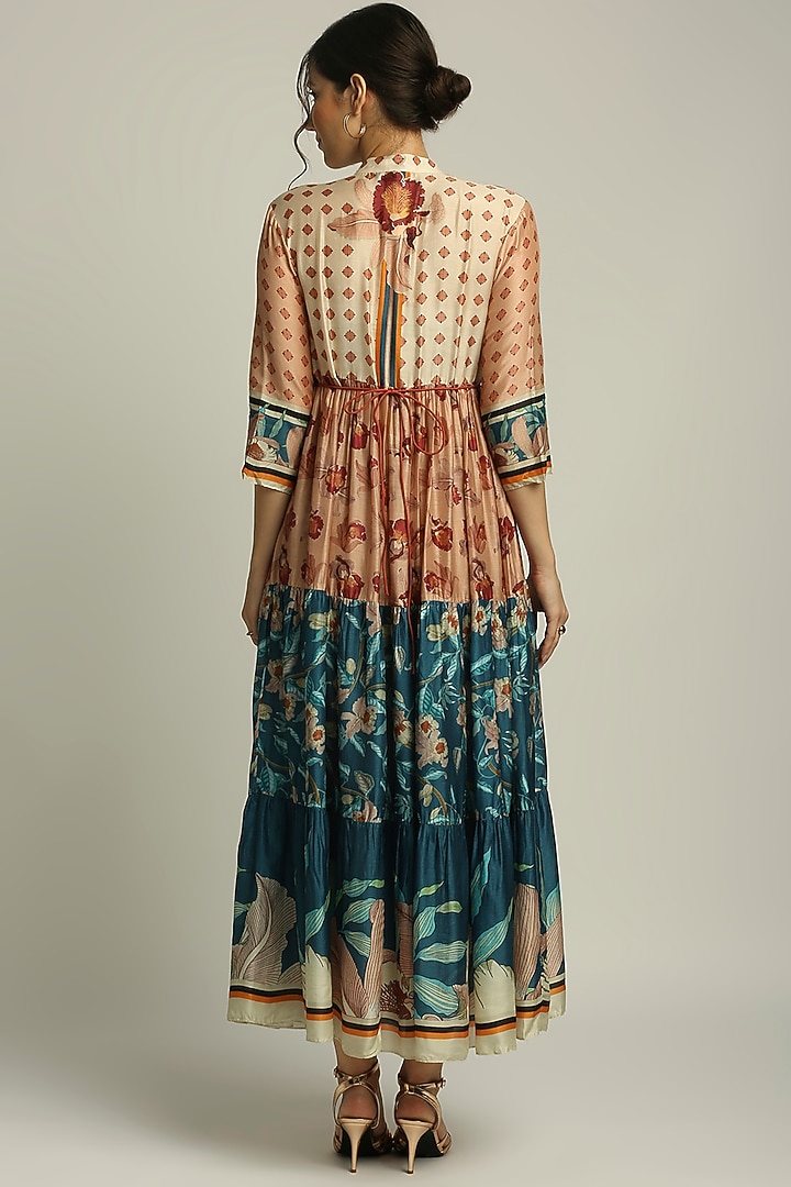 Multi-Colored Cotton Silk Maxi Vacation Dress by Soup by Sougat Paul at Pernia's Pop Up Shop