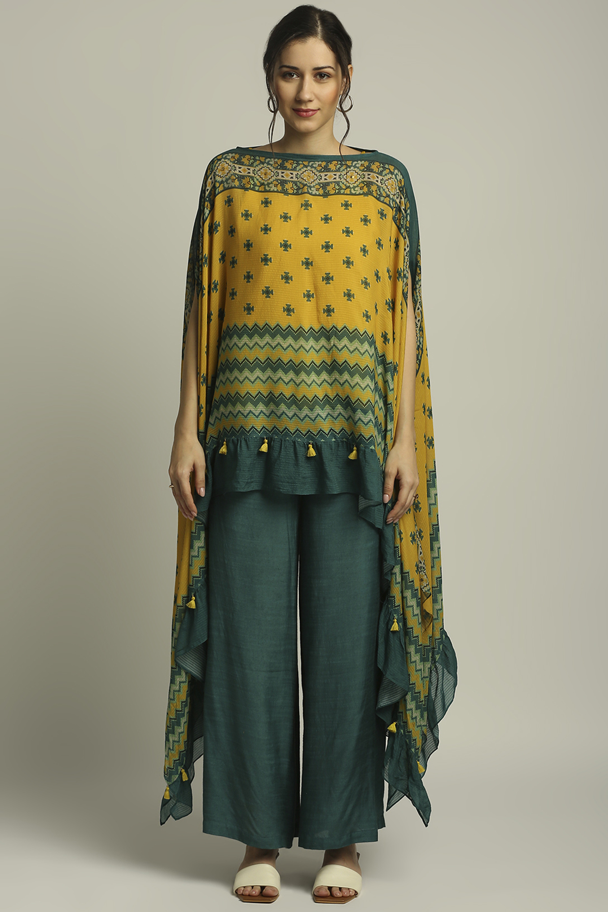 Multi-Colored Printed Dhoti Pant Set by Soup by Sougat Paul at Pernia's Pop Up Shop