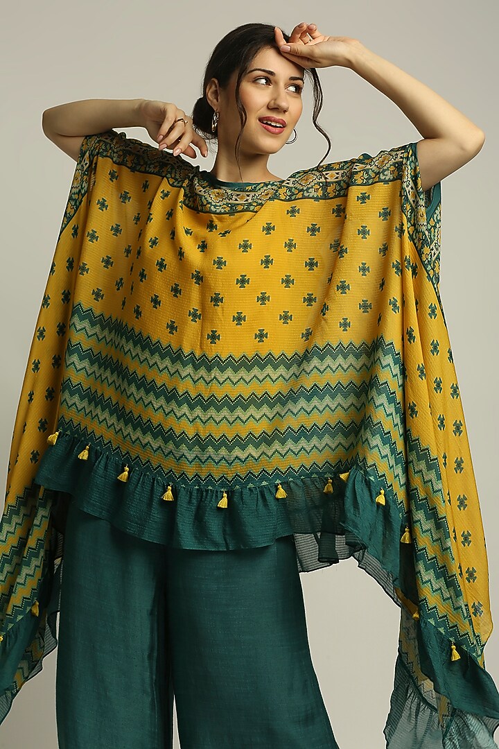 Multi-Colored Printed Dhoti Pant Set by Soup by Sougat Paul at Pernia's Pop Up Shop