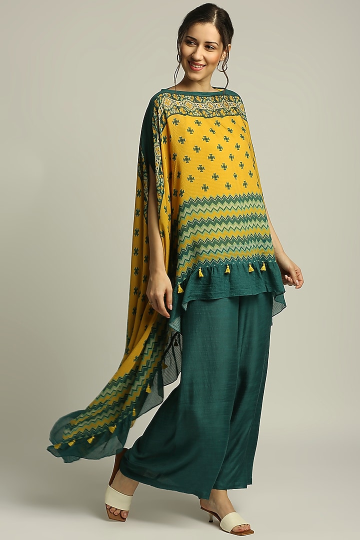 Multi-Colored Printed Dhoti Pant Set by Soup by Sougat Paul at Pernia's Pop Up Shop