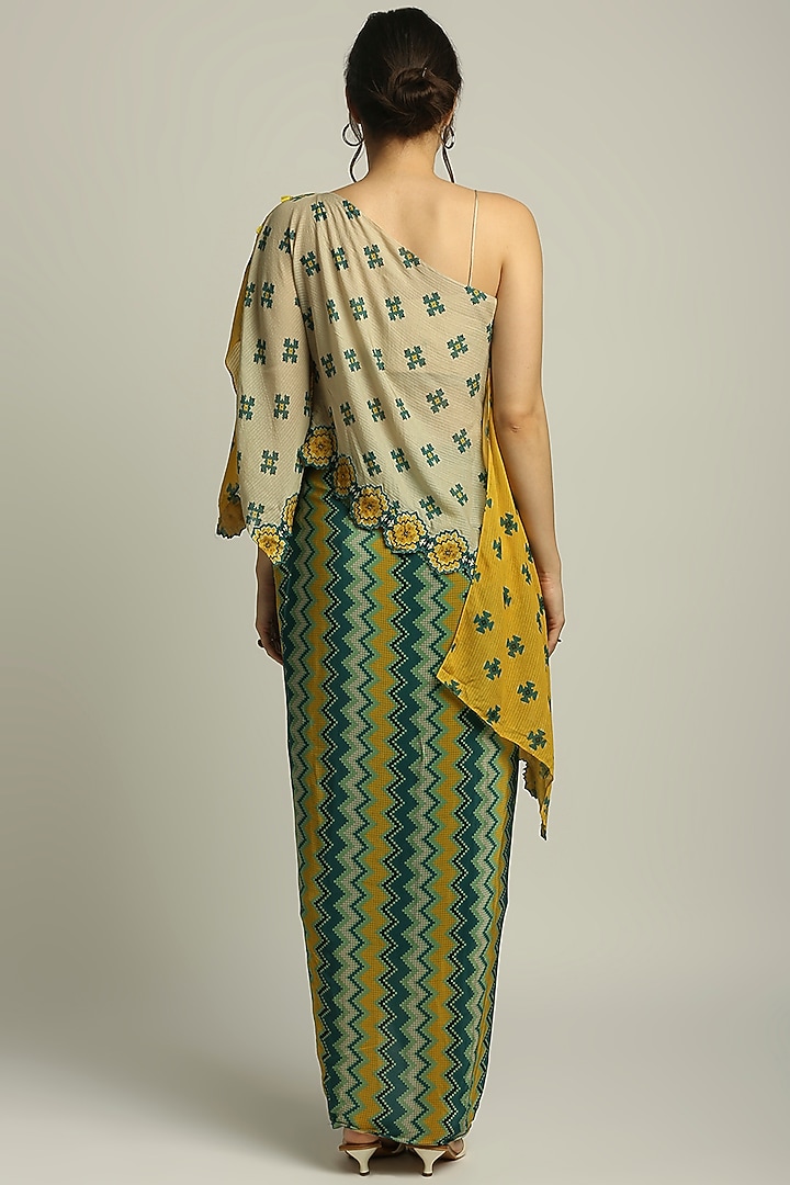Multi-Colored Muslin Crepe Skirt Set by Soup by Sougat Paul at Pernia's Pop Up Shop