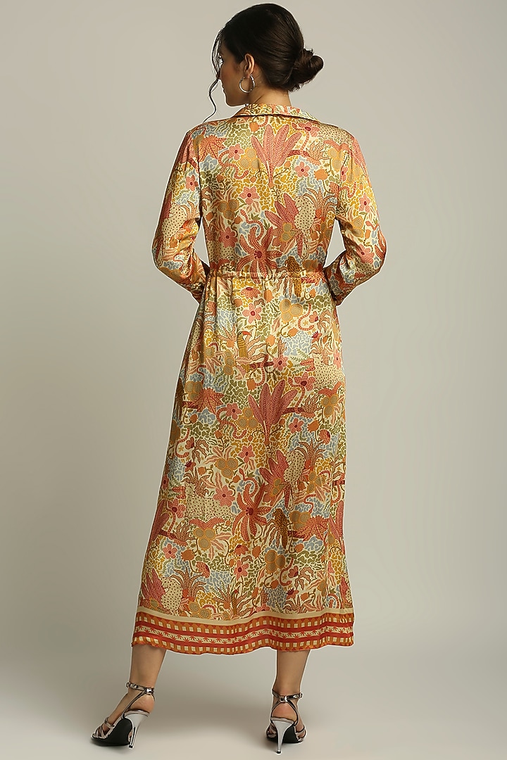 Multi-Colored Satin Summer Dress by Soup by Sougat Paul at Pernia's Pop Up Shop