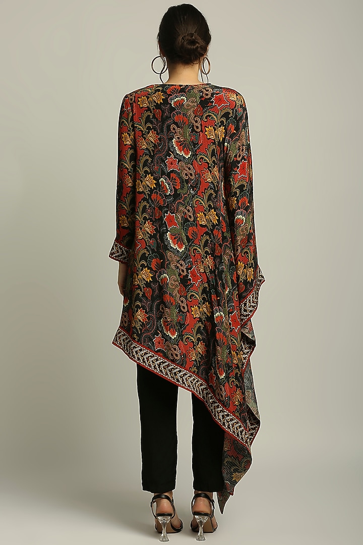 Black Batik Printed Kurta Set by Soup by Sougat Paul at Pernia's Pop Up Shop