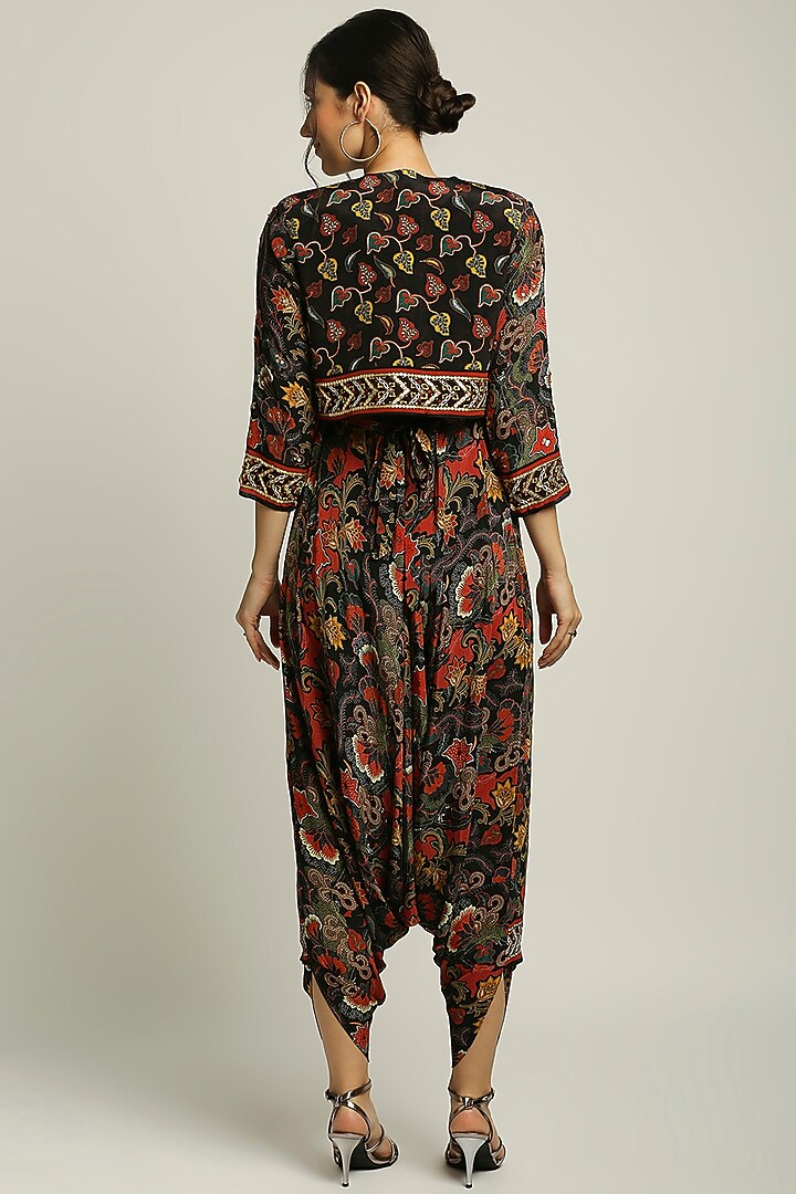 Black Batik Printed Jumpsuit by Soup by Sougat Paul at Pernia's Pop Up Shop