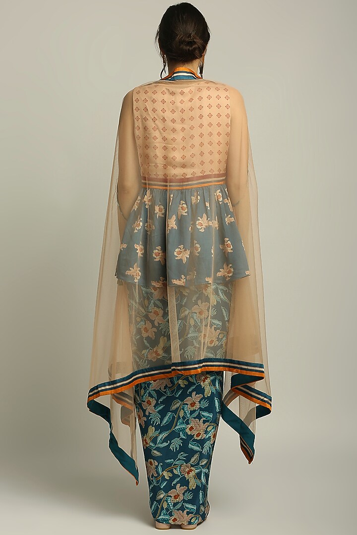 Multi-Colored Crepe Skirt Set by Soup by Sougat Paul at Pernia's Pop Up Shop
