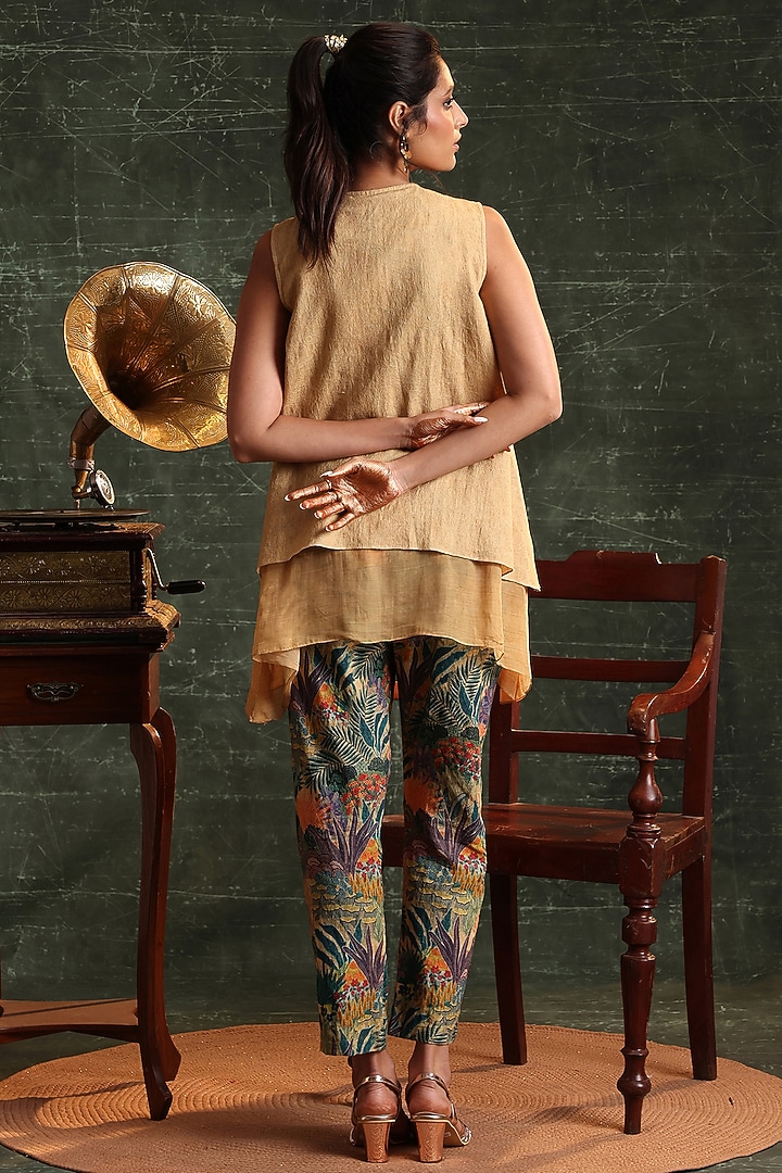 Beige Cotton Embellished & Printed Co-Ord Set by Soup by Sougat Paul at Pernia's Pop Up Shop