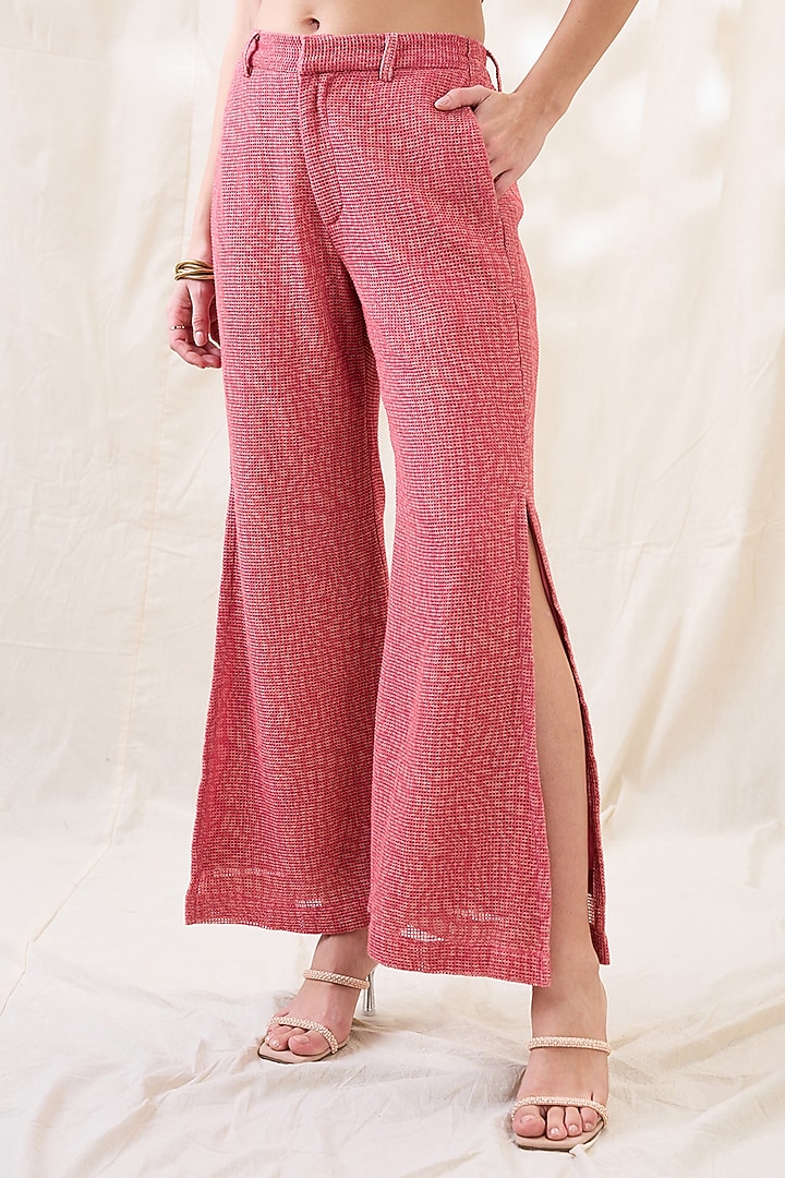 Pink Cotton Net Applique Work Co-Ord Set by Soup by Sougat Paul at Pernia's Pop Up Shop