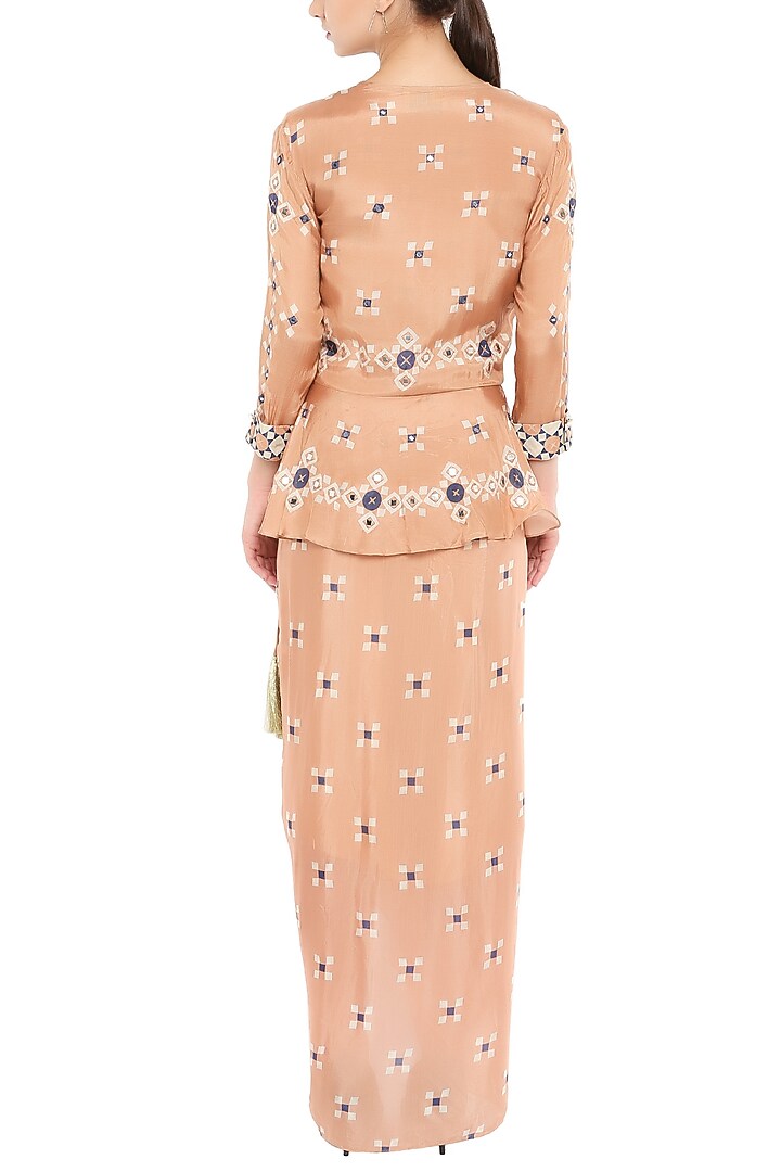 peach peplum dress Peach Peplum Set L