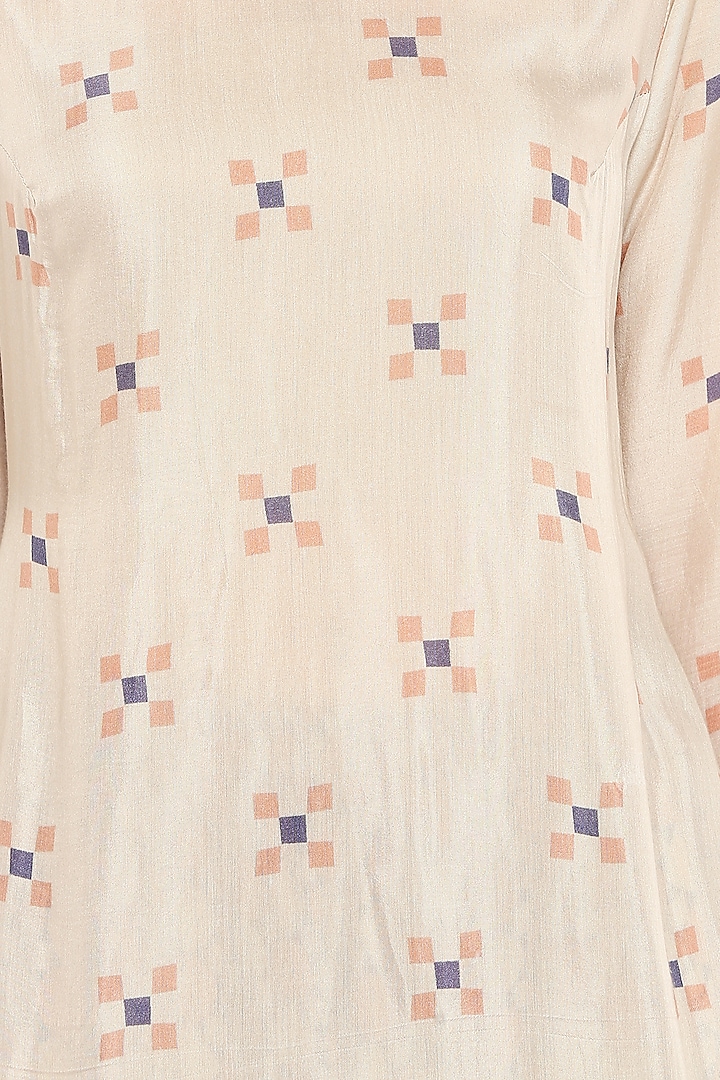 Beige Kurta With Dhoti Pants & Embellished Jacket by Soup by Sougat Paul at Pernia's Pop Up Shop