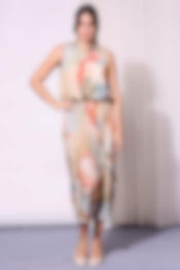 Multi Colored Printed Jumpsuit by Soup by Sougat Paul