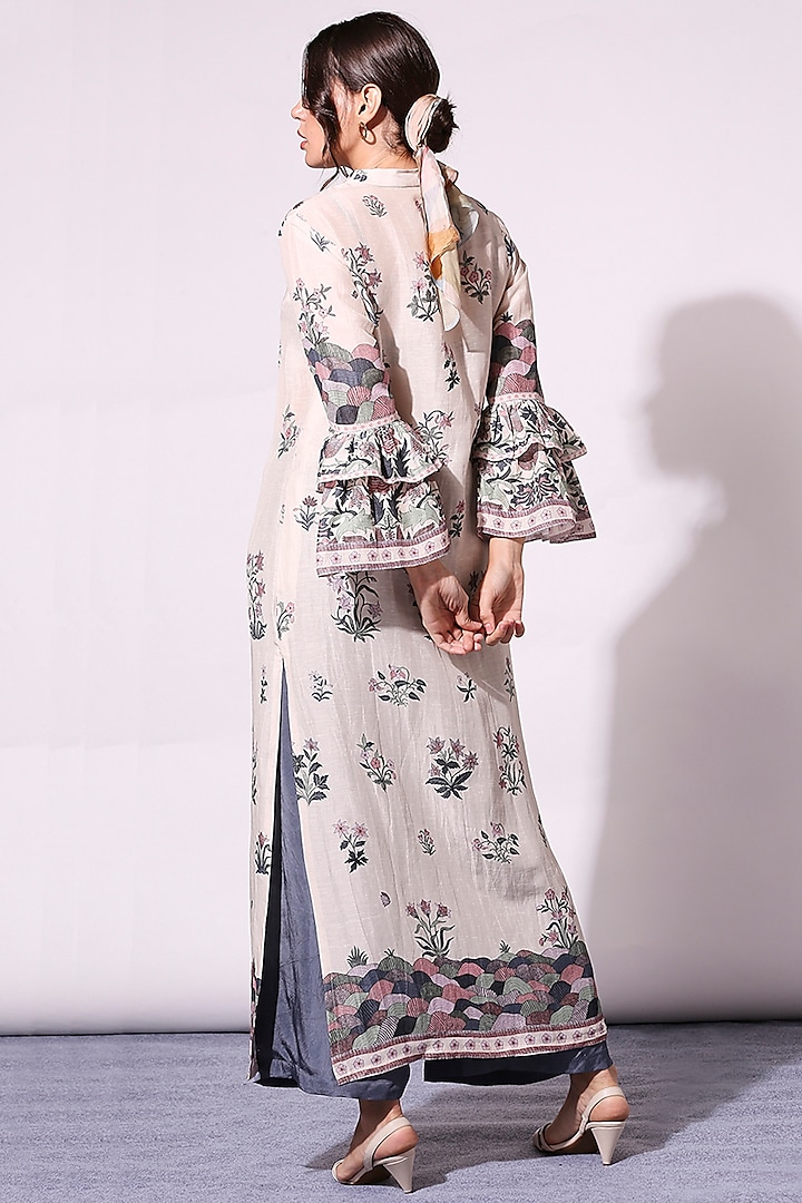 Off White Printed Palazzo Pant Set by Soup by Sougat Paul at Pernia's Pop Up Shop