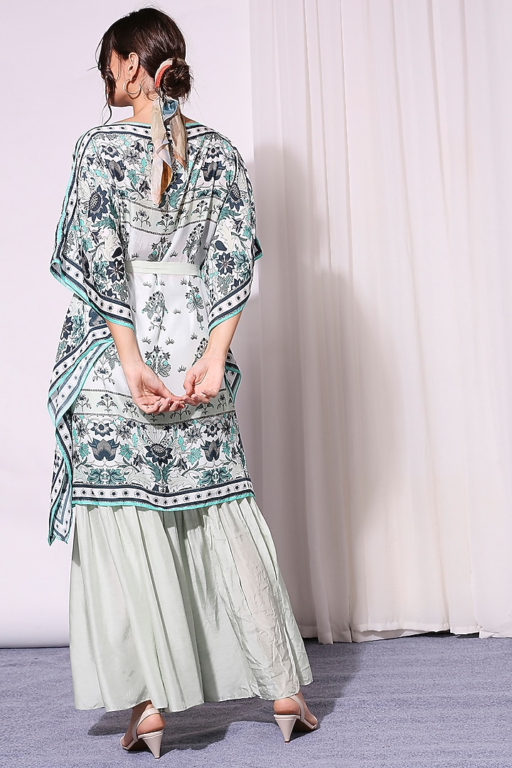 Mint Green Printed Flared Pant Set by Soup by Sougat Paul at Pernia's Pop Up Shop