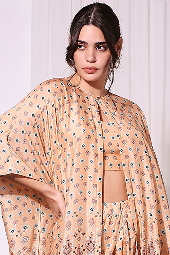 Coral Printed Pant Set by Soup by Sougat Paul at Pernia's Pop Up Shop