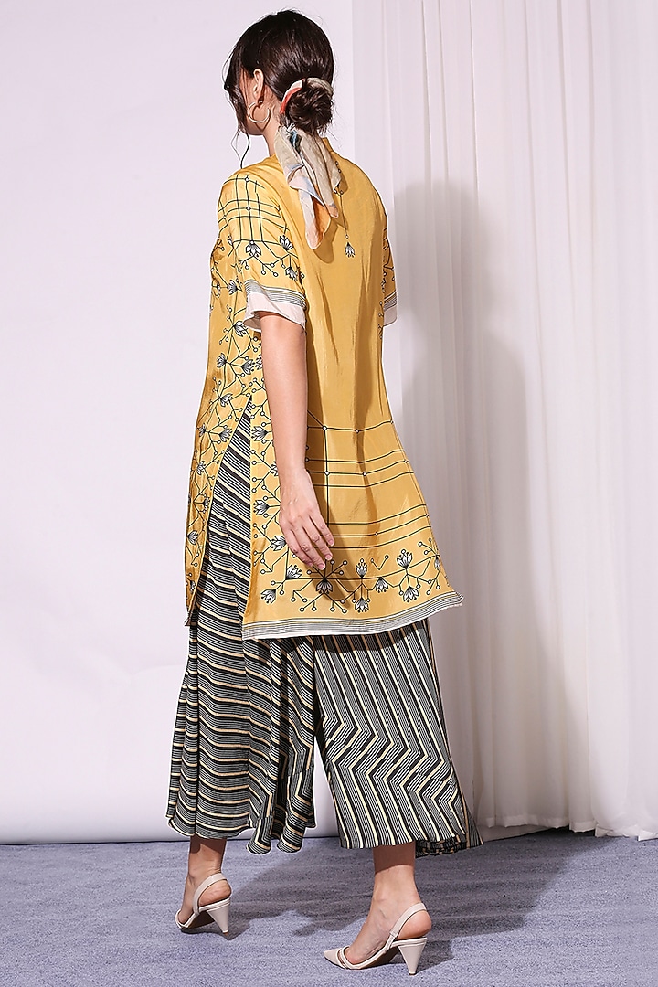 Black A-Line Summer Dress With Long Jacket by Soup by Sougat Paul at Pernia's Pop Up Shop