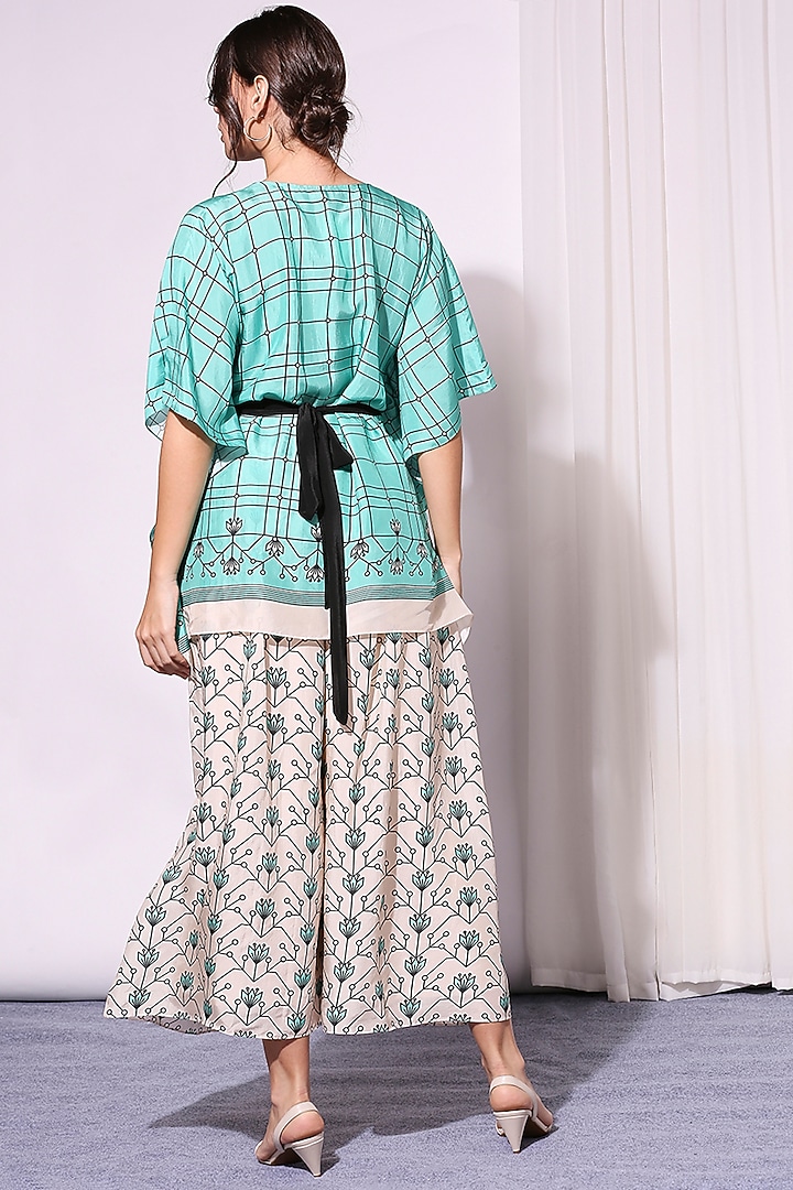 White Printed Pant Set by Soup by Sougat Paul at Pernia's Pop Up Shop