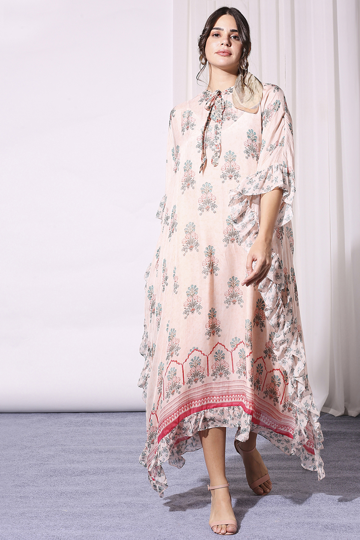 Mellow Rose Printed Kaftan by Soup by Sougat Paul at Pernia's Pop Up Shop