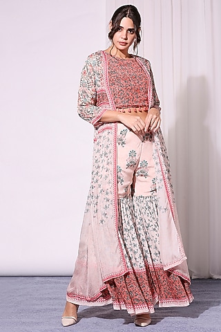Mellow Rose Printed Sharara Set by Soup by Sougat Paul