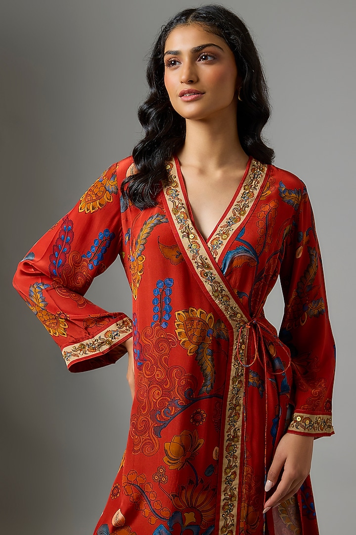 Beige Crepe Party Wear Sharara Set by Soup by Sougat Paul at Pernia's Pop Up Shop