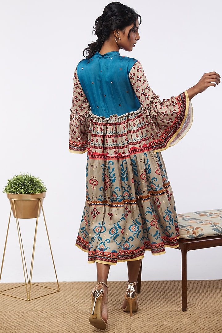 Multi-Coloured Printed Summer Dress by Soup by Sougat Paul at Pernia's Pop Up Shop