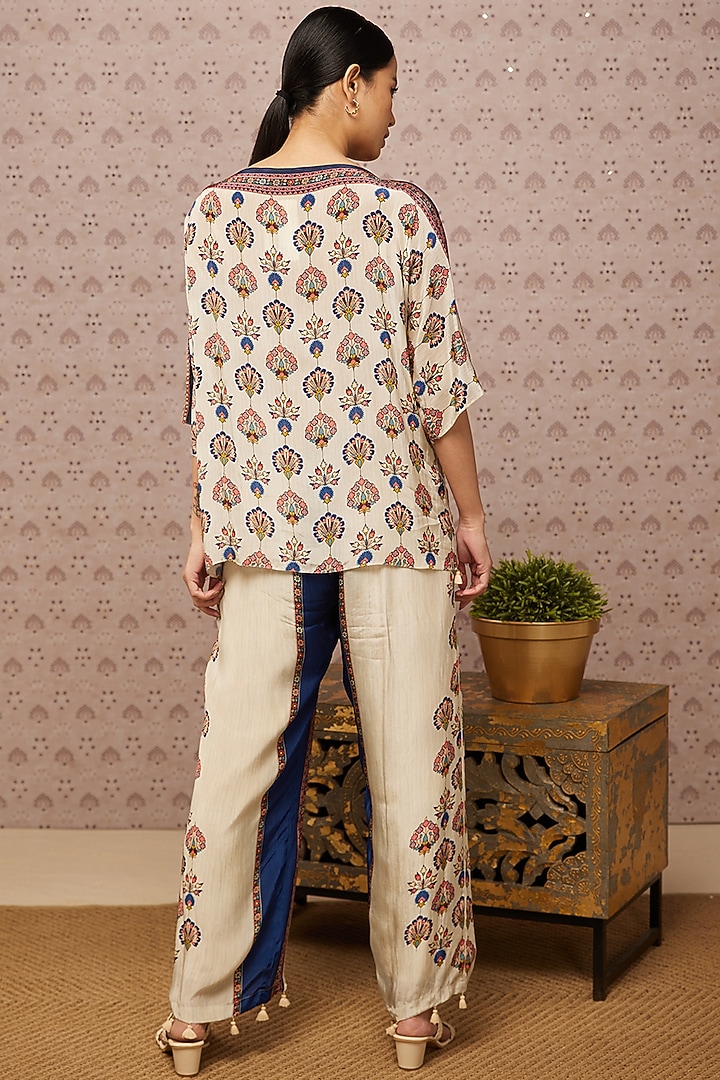 Cream Crepe Pant Set by Soup by Sougat Paul at Pernia's Pop Up Shop