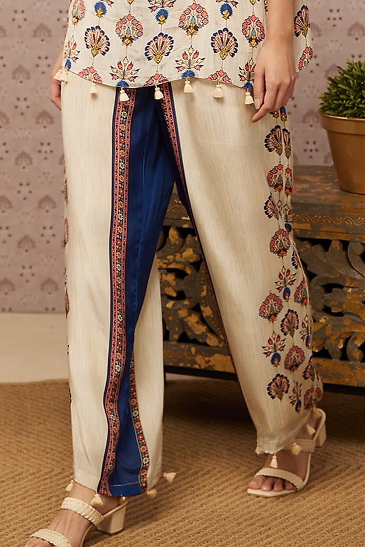 Cream Crepe Pant Set by Soup by Sougat Paul at Pernia's Pop Up Shop
