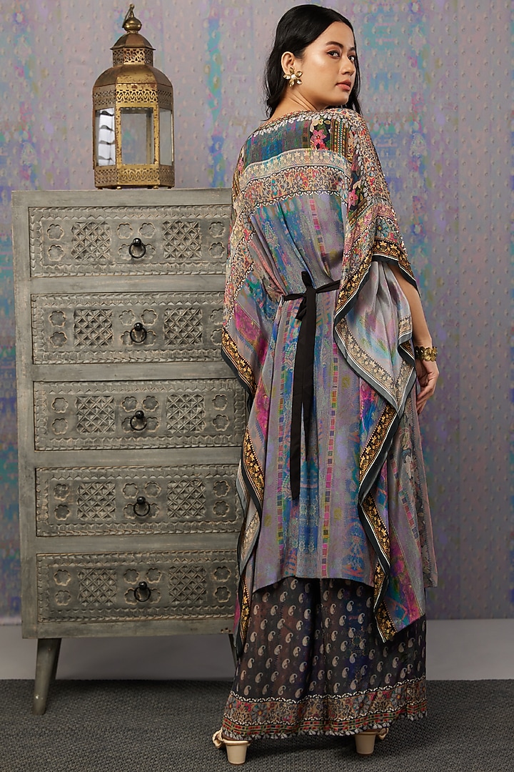 Multi-Coloured Embroidered Kaftan Set by Soup by Sougat Paul at Pernia's Pop Up Shop