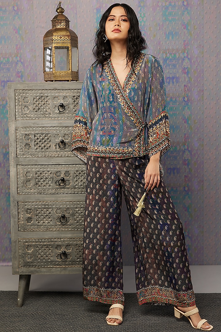 Multi-Coloured Embroidered Kurta Set by Soup by Sougat Paul
