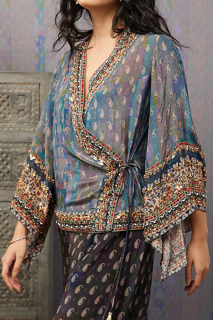 Multi-Coloured Embroidered Kurta Set by Soup by Sougat Paul at Pernia's Pop Up Shop
