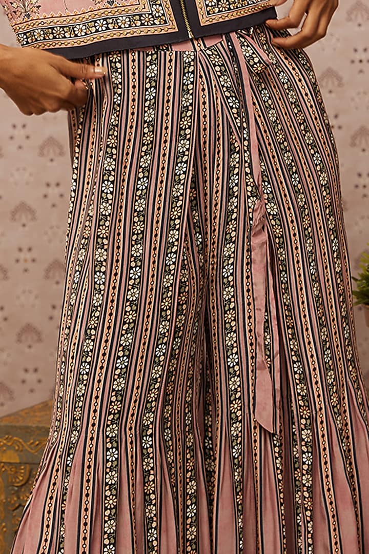 Pink Crepe Jumpsuit With Jacket by Soup by Sougat Paul at Pernia's Pop Up Shop