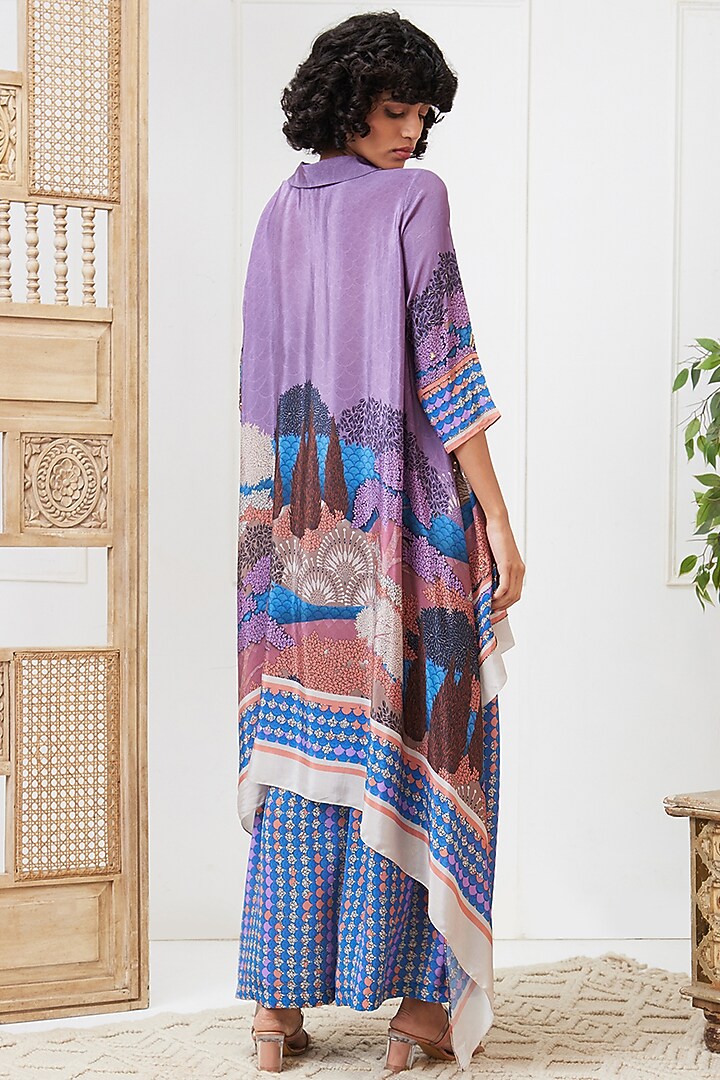 Multi-Colored Crepe Printed Pant Set by Soup by Sougat Paul at Pernia's Pop Up Shop