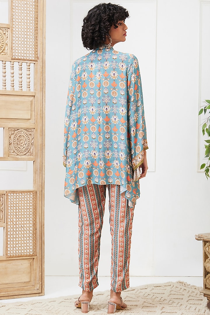 Green Cotton Silk Embroidered Co-Ord Set by Soup by Sougat Paul at Pernia's Pop Up Shop